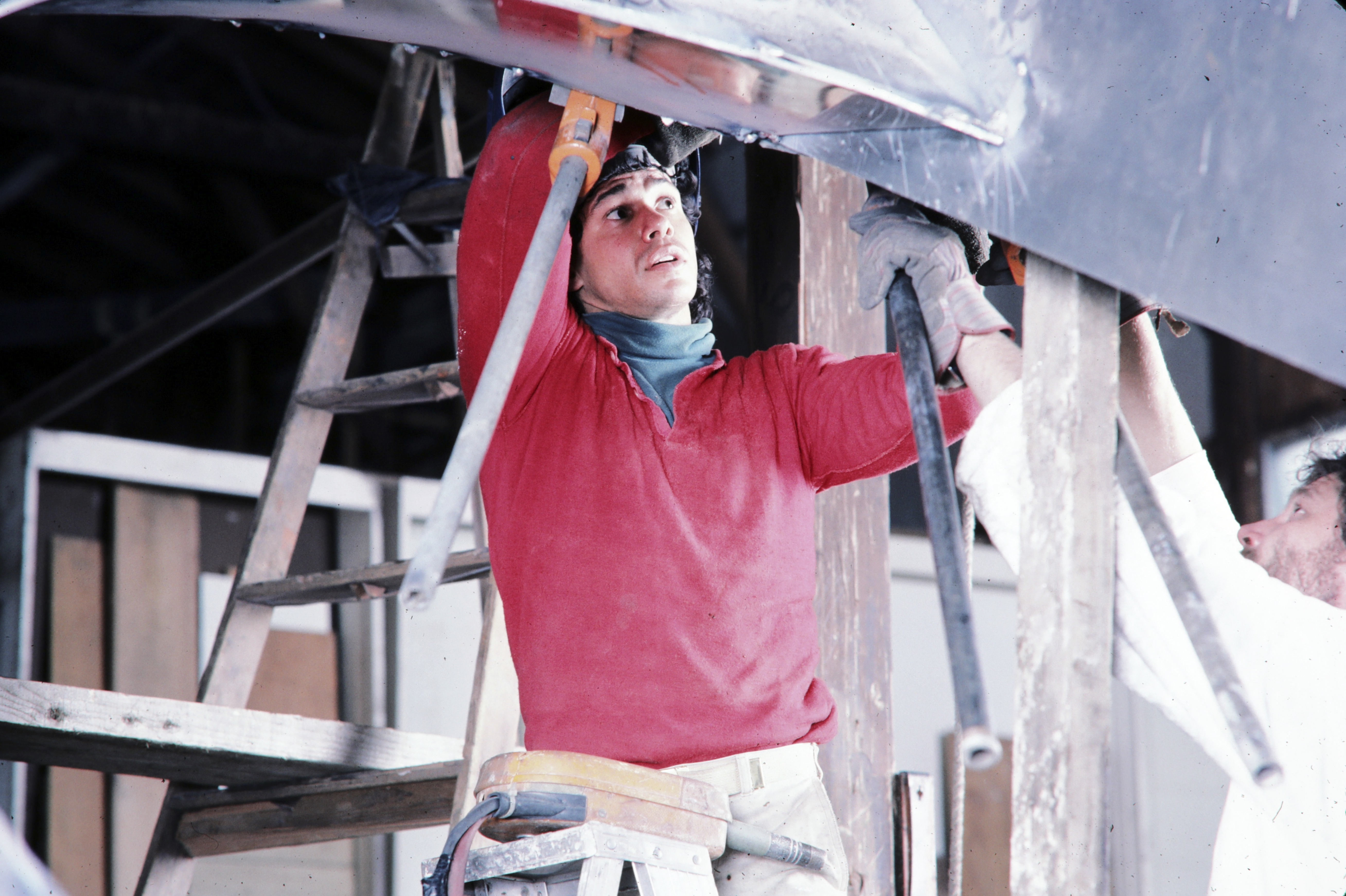 Stephen Solomon working in the studio